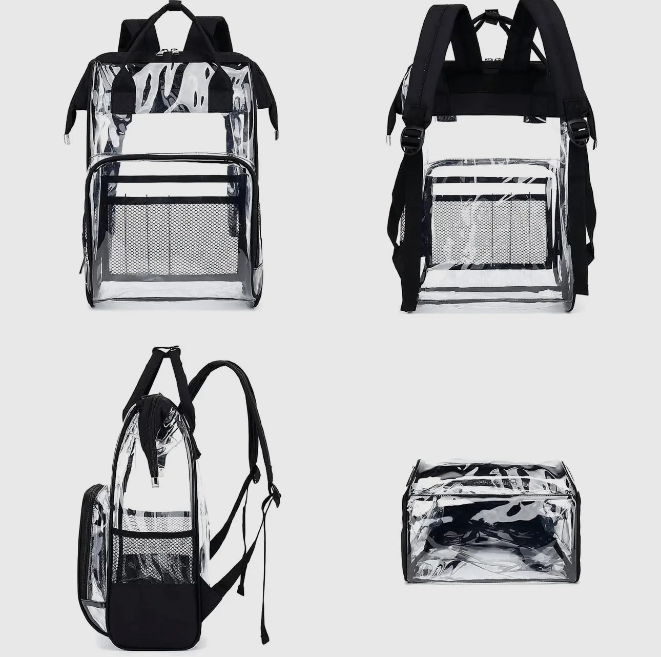 Top Handle Large Clear Backpack