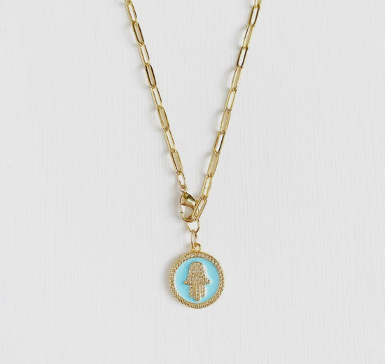 Hamsa Link Necklace