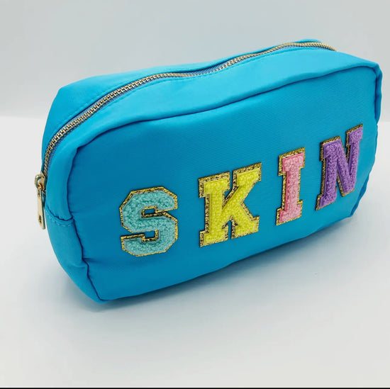 Skin Varsity Letter Patch Cometic/Toiletry Bag