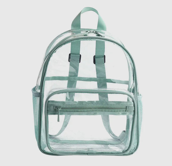 Jade Medium Clear Transparent Backpack