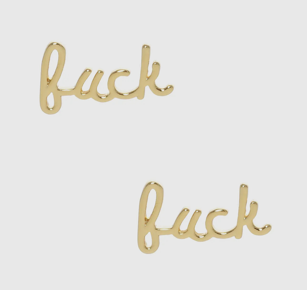 F Word Gold Dipped Earrings