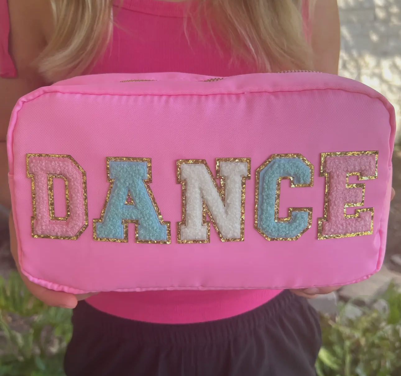 Dance Varsity Letter Patch Cometic/Toiletry Bag