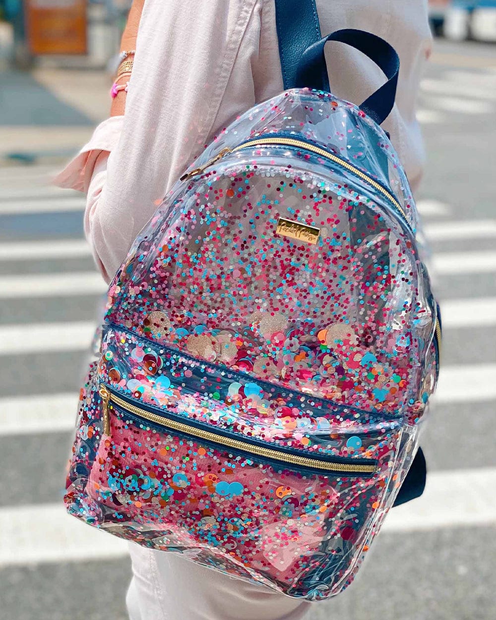 Essentials Confetti Clear Fashion Backpack