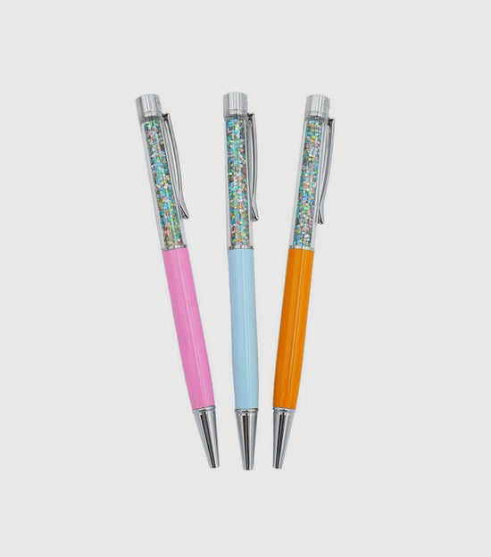 Flower Shop Confetti Ball Point Pen Set