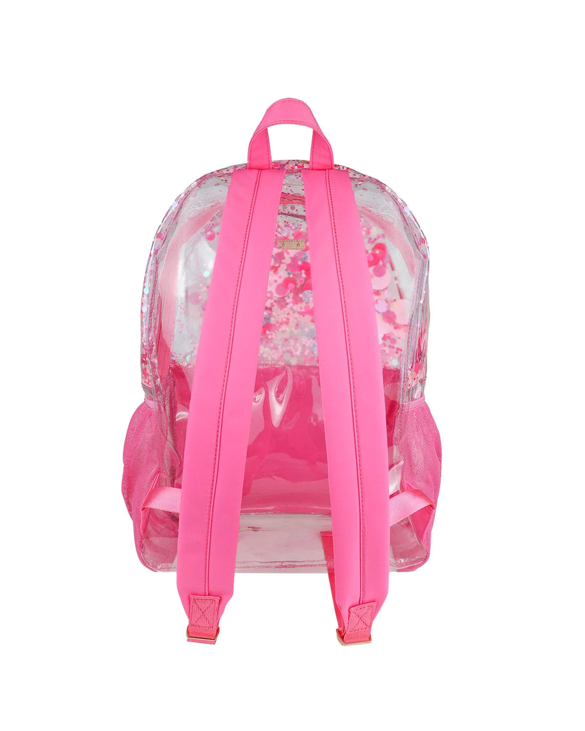 Pink Party Confetti Pink Clear Backpack