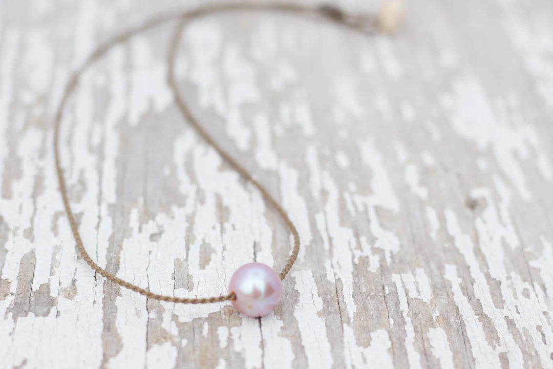 Classic Single Necklace Blush Pearl 17”