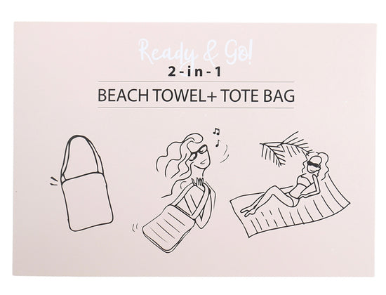 Leaf Print Beach Towel Tote