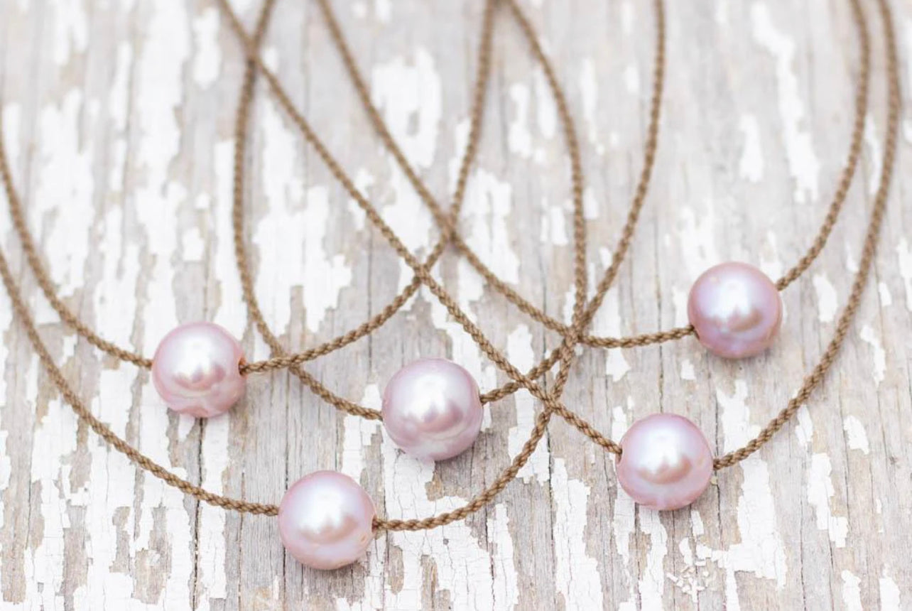 Classic Single Necklace - Blush Pearl