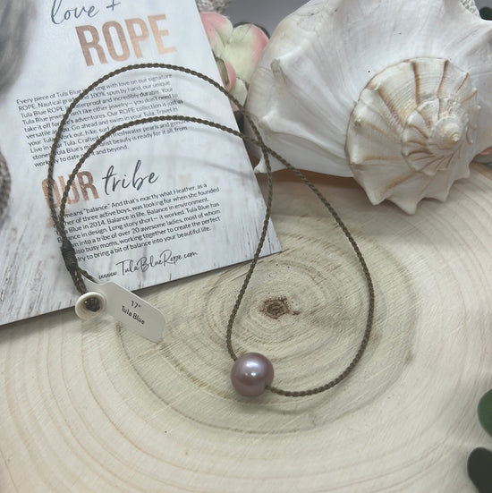 Classic Single Necklace - Blush Pearl