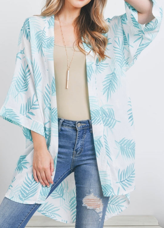 Leaf Print Kimono