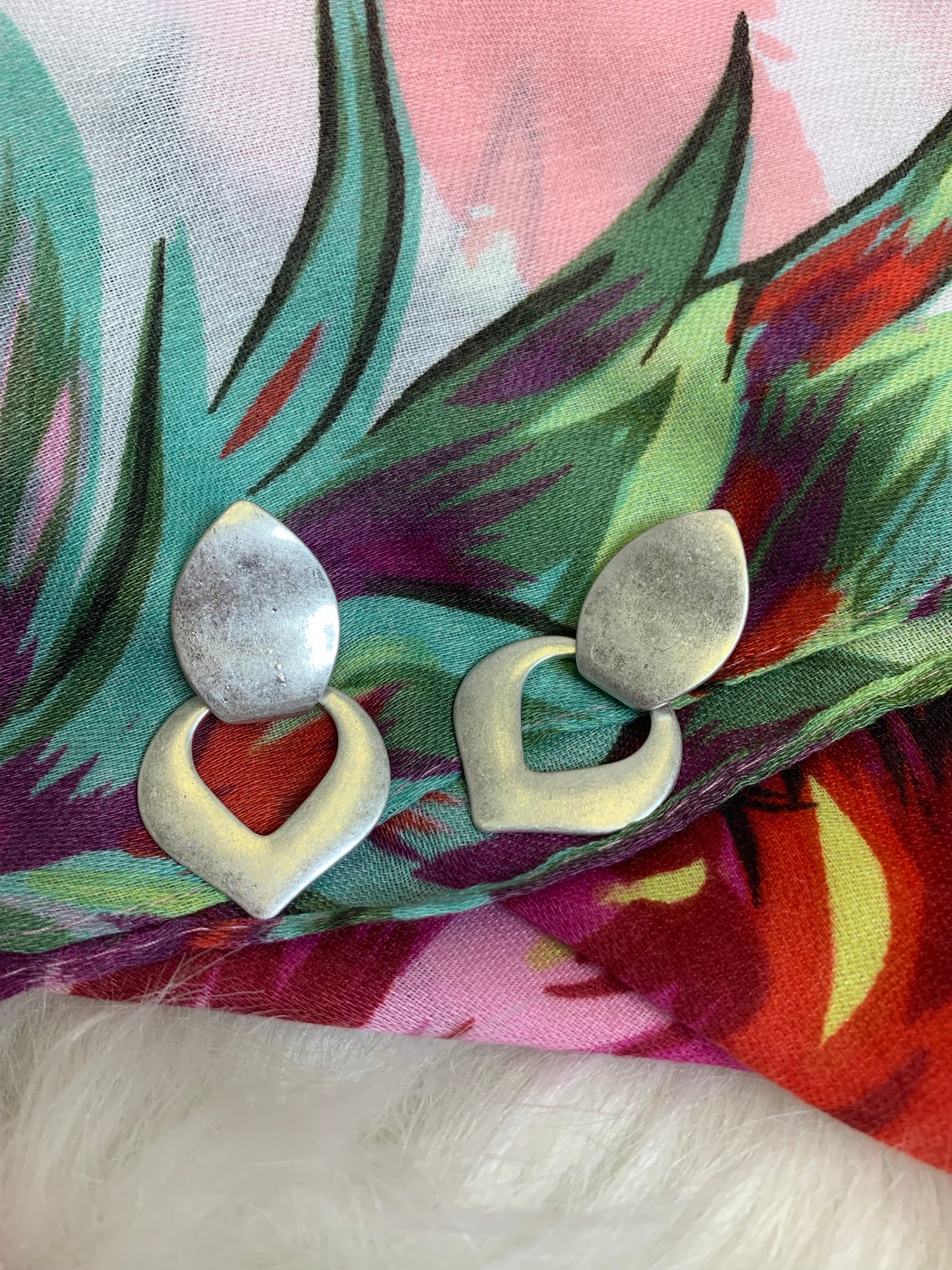 Silver Statement Post Earrings