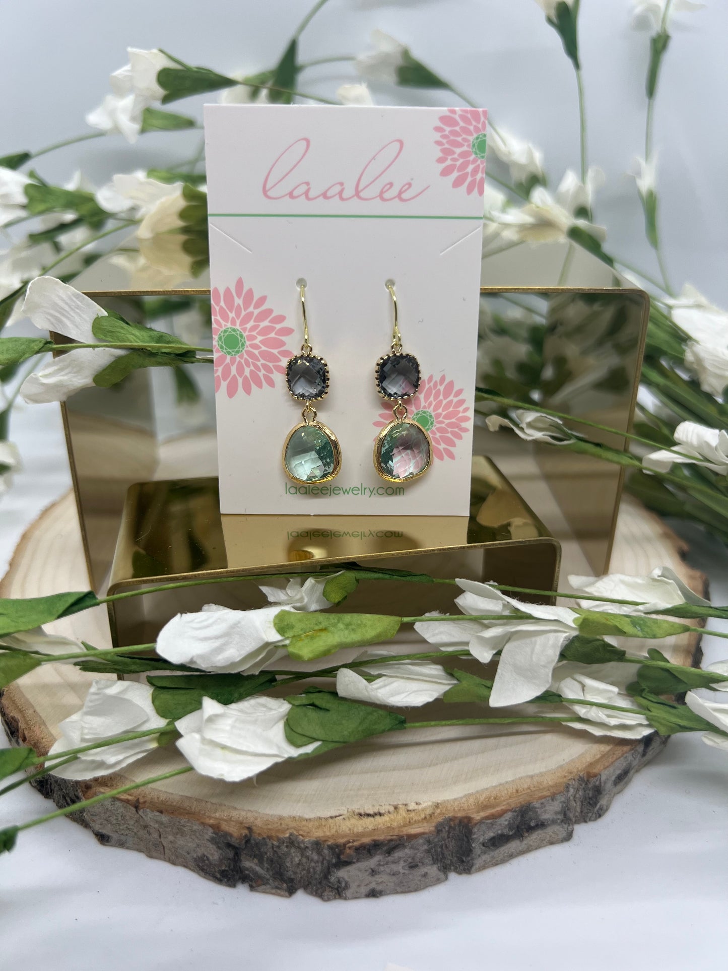 Gold Prasiolite Earrings