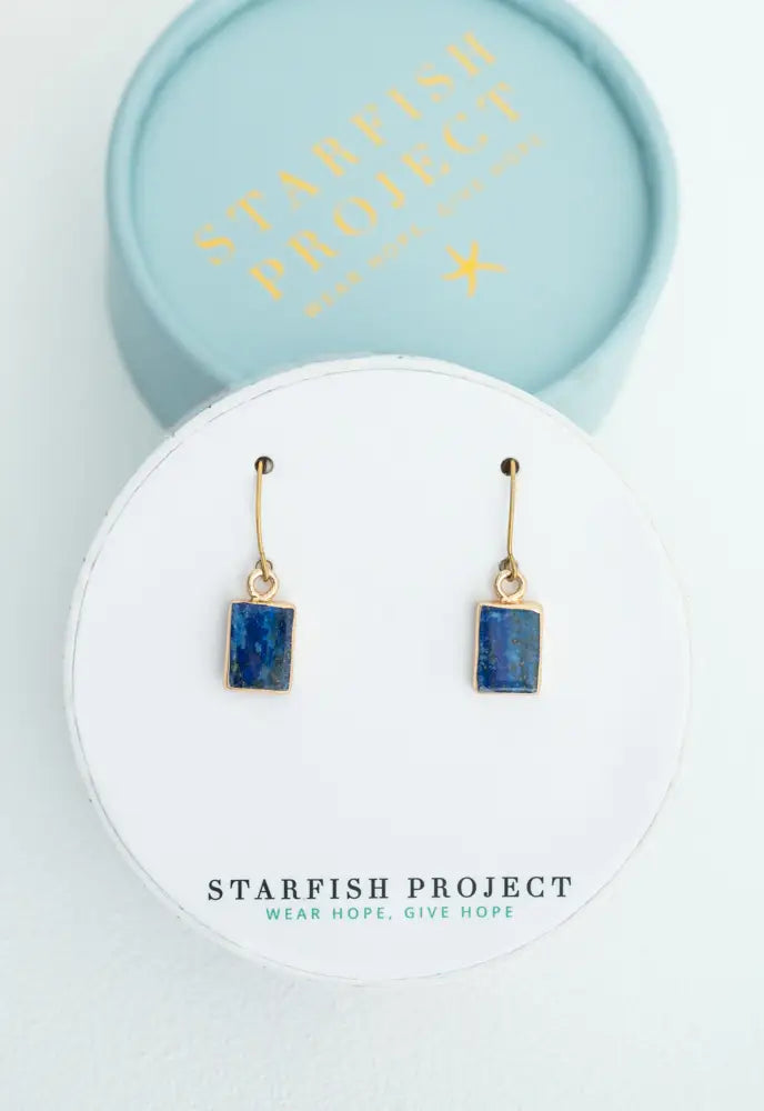 In the Clouds Lapis Earrings