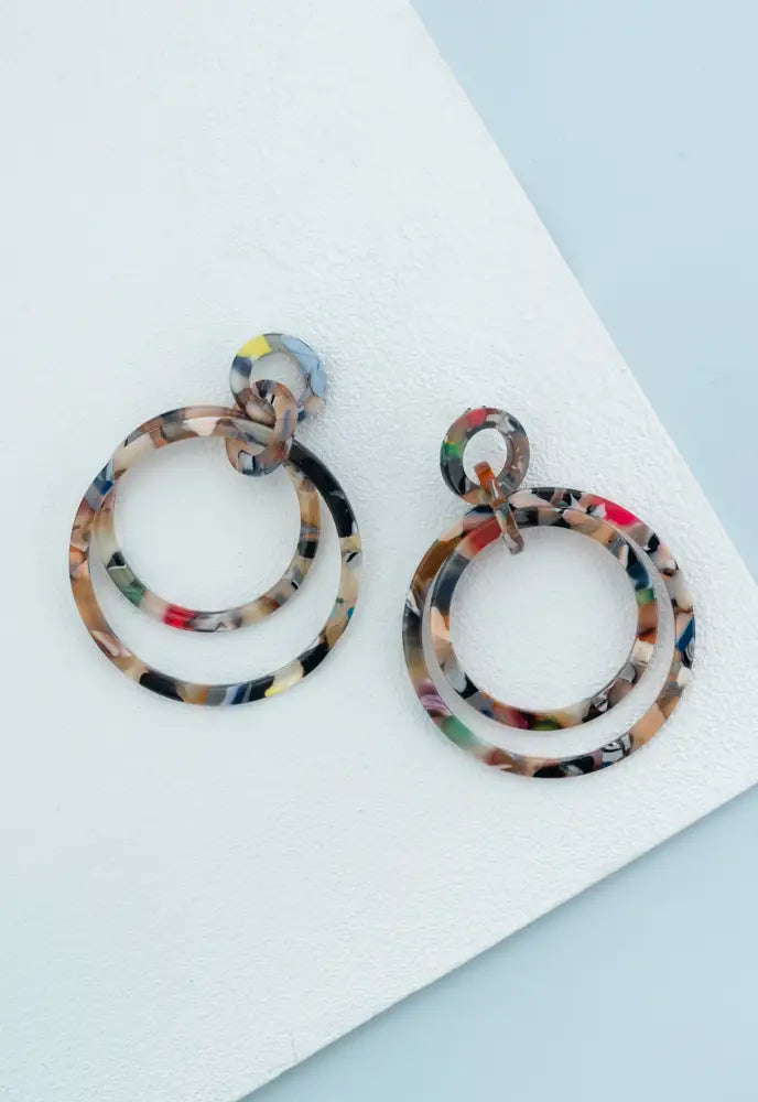 Margot Multicolored Resin Dangle Earrings