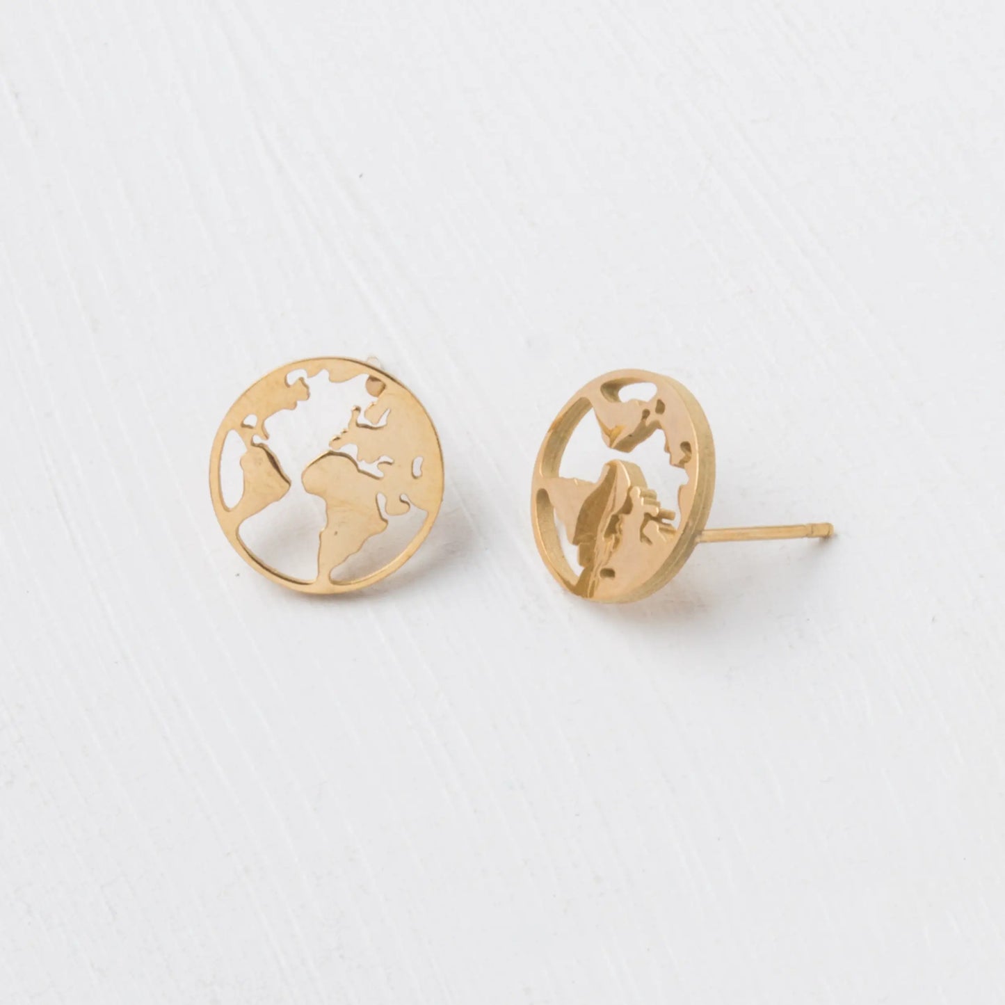 The Gold World Stud Earrings